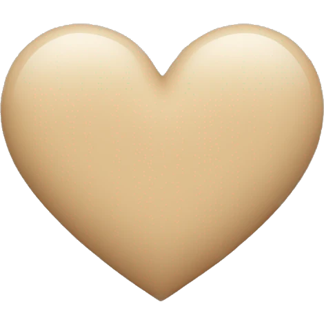 Beige heart  emoji