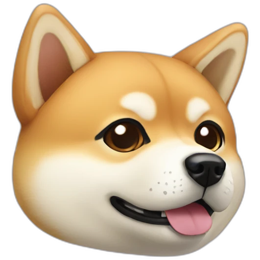 really cute shiba inu head emoji