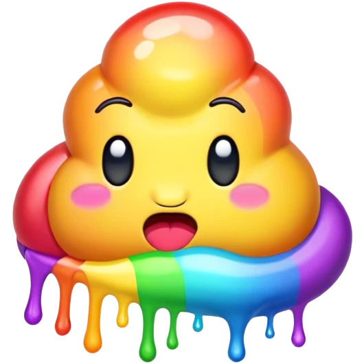 rainbow puke emoji