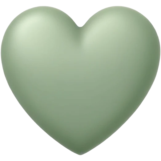 Sage green heart emoji