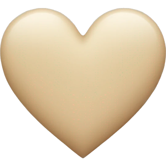 beige heart emoji