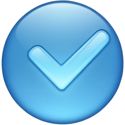 Blue tick verification  emoji