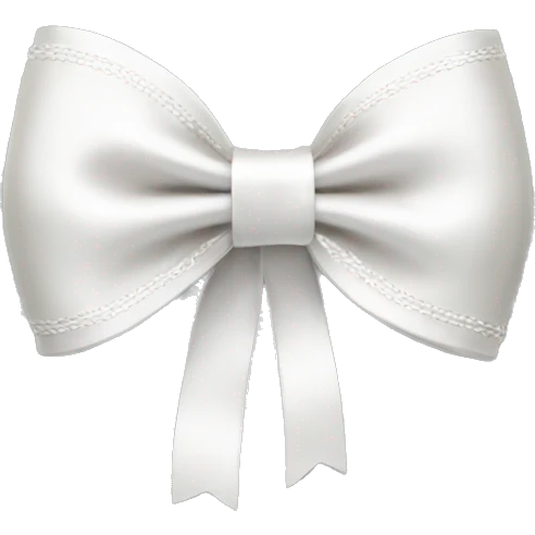 white satin bow emoji