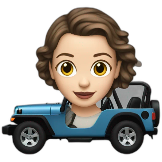 millie bobby brown in a jeep emoji