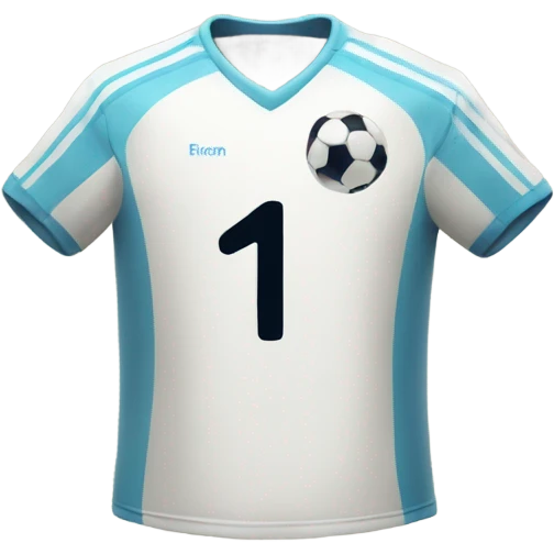 Soccer shirt with number 1 emoji
