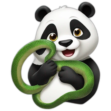 Snakey sneaky panda emoji