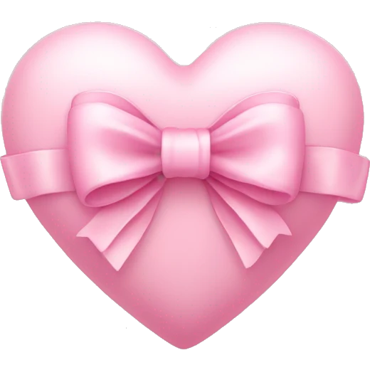 Light pink heart with bow emoji