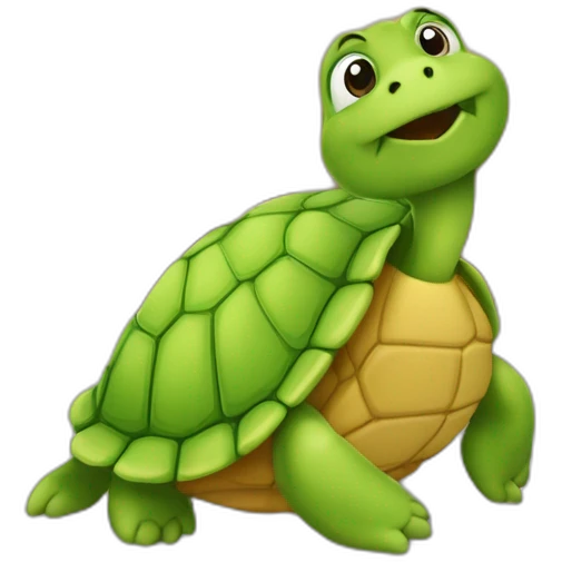 Tortue sur armoire qui mange du poulet emoji