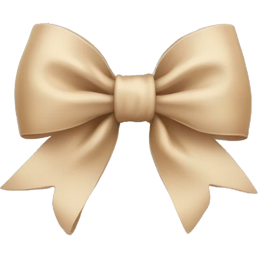 Beige bow emoji