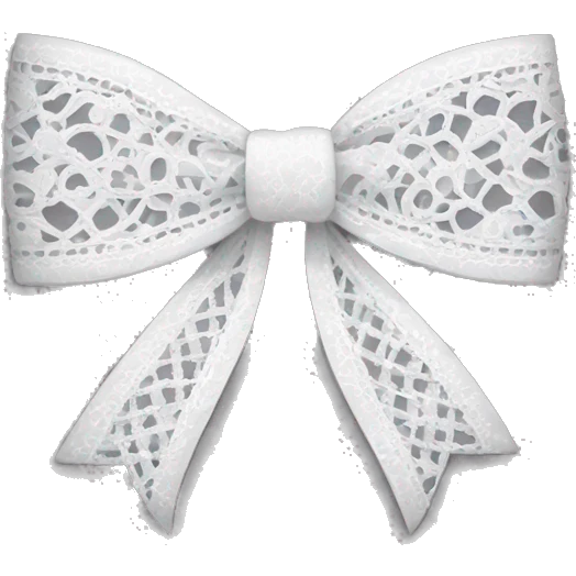 White lace bow emoji