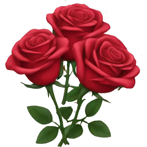 3 roses emoji