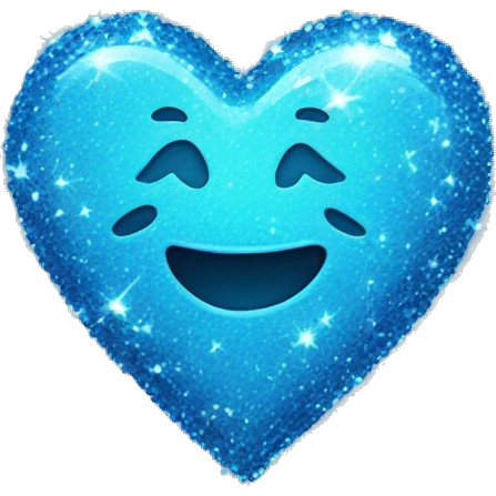Sparkle blue heart emoji