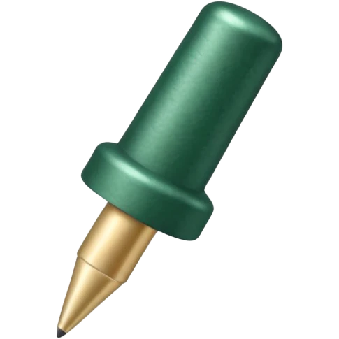 dark green pushpin with light beige tip emoji