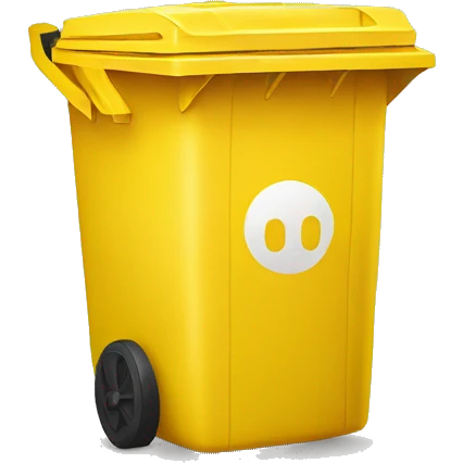 Yellow wheelie Bin emoji
