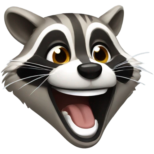Raccoon laughing  emoji