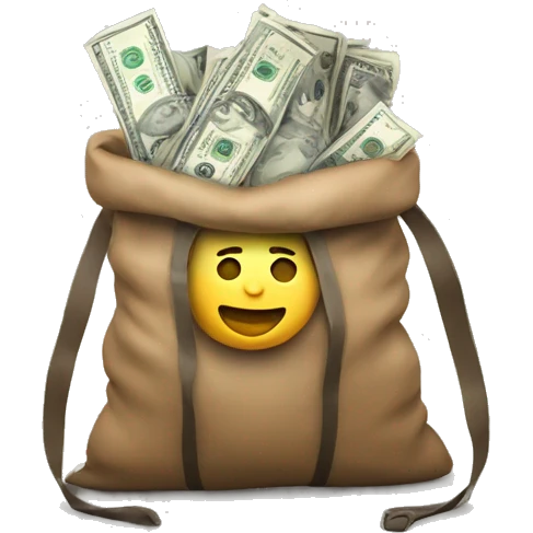 My emoji with a bag of money on my back  emoji