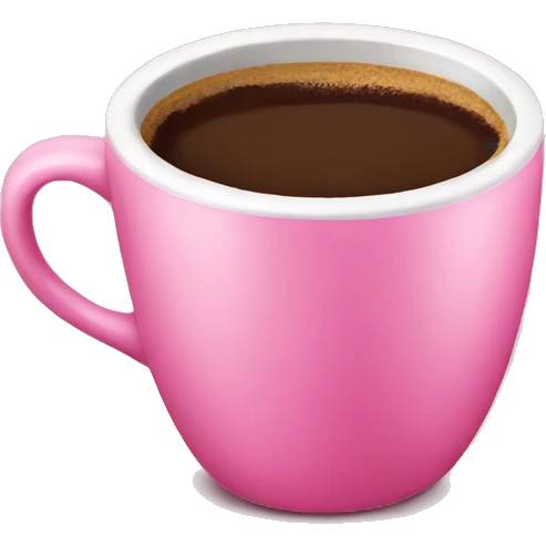 Pink coffee emoji
