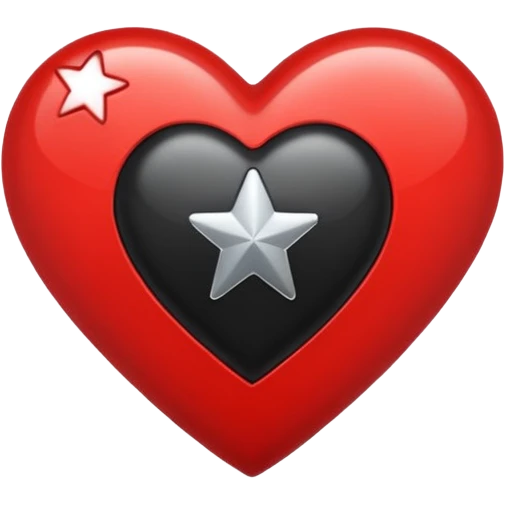 black heart with a star pattern emoji
