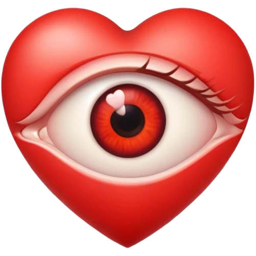Eye in red heart emoji