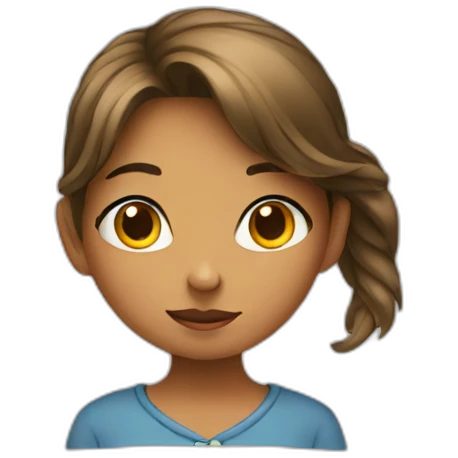 A shy girl emoji