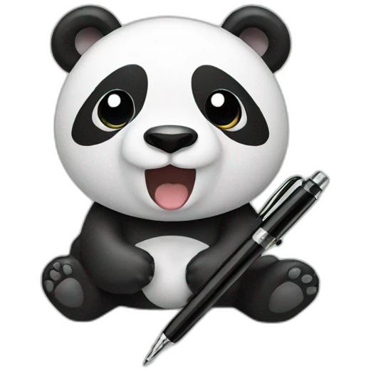 panda pen emoji