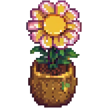 a flower emoji in pixel art style emoji