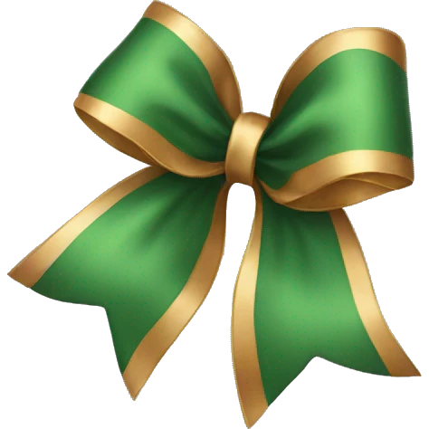 Christmas bow emoji