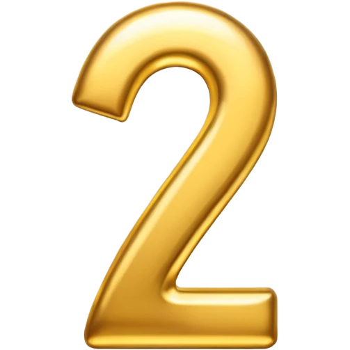 Number 1 with golden color emoji