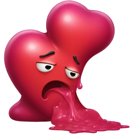 Puking hearts  emoji
