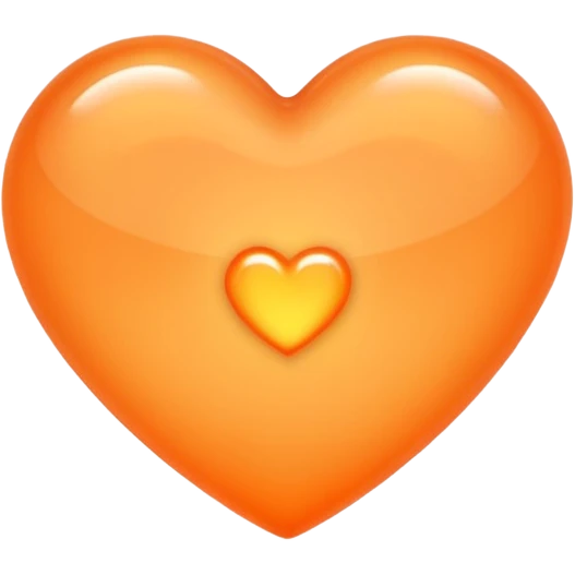 white heart with a soft orange glow emoji