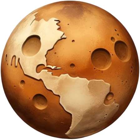 Planet Mercury brown emoji