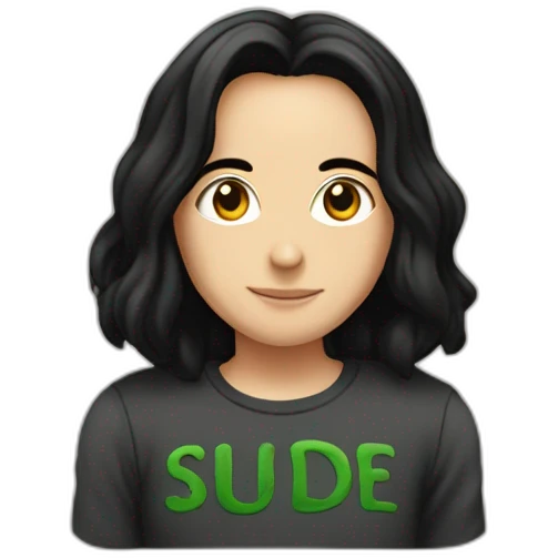 Severus Snape with "Sude" written on her T-shirt emoji