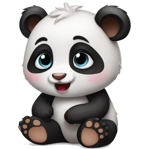 Baby panda emotional emoji