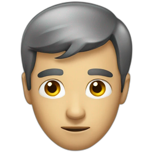 A man thinking  emoji