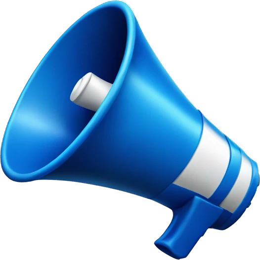 megaphone bleu emoji
