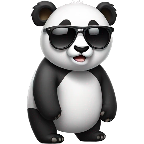 Panda wearing sunglasses emoji