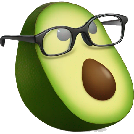 avocado with glasses emoji