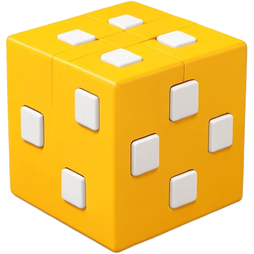  yellow cube shaped box stuffed with white question marker cubes emoji