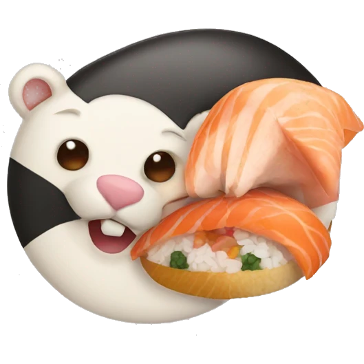 Bear Rats Sushi emoji