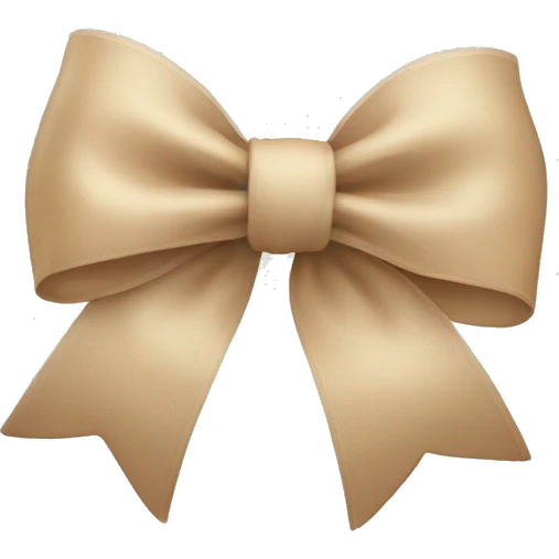 beige bow emoji