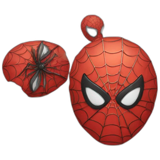 Round Spiderman mask emoji