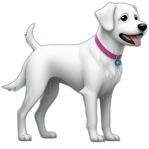 white dog walker in a rain emoji