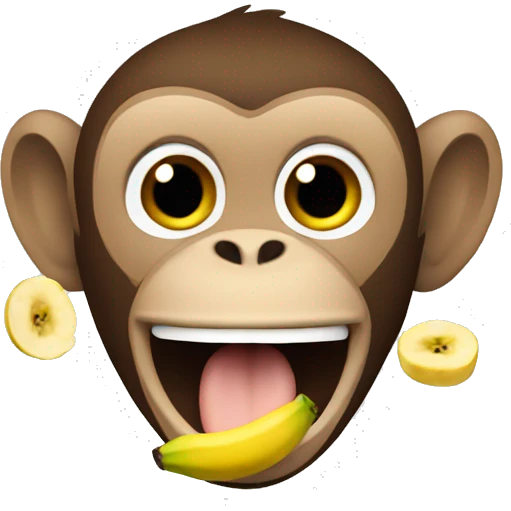 A monkey eating a banana  emoji