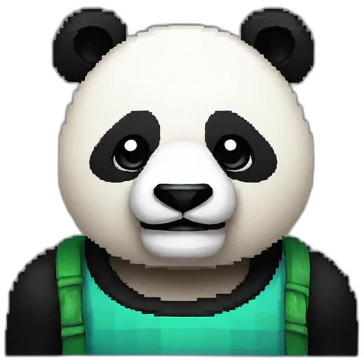 8-bit panda emoji