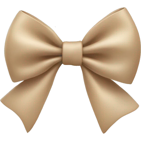 beige bow ￼ emoji