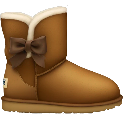 Bow brown uggs emoji