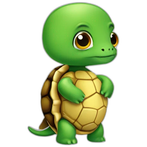 A turtle chains emoji