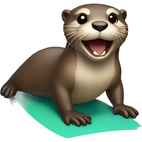 Otter riding surf board  emoji