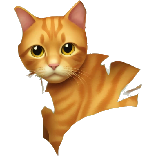 Orange cat hiding in a plant emoji