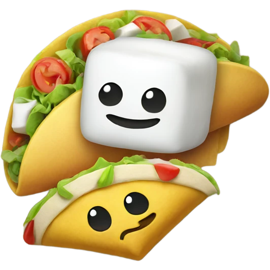 Marshmallows and tacos emoji